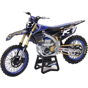 NewRay - Eli Tomac Star Racing Yamaha YZF450 Replica Mini Crossmotor - 1/12 Schaalmodel Met Stickers - 58323