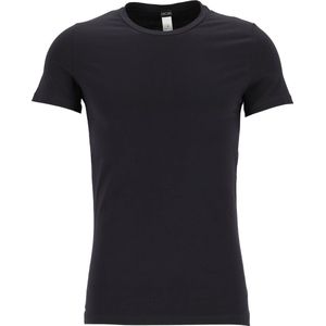 HOM Supreme Cotton tee-shirt (1-pack) - heren T-shirt O-hals - zwart - Maat: S