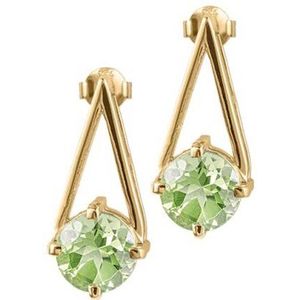 Jacques Lemans - Oorknopjes Sterling zilver verguld met Peridot - SE-O112E