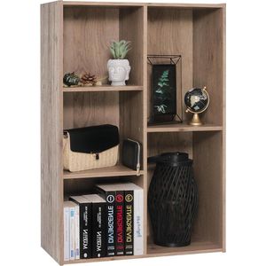 Modulair Design Houten plank kubuskast boekenkast open kast kantoor woonkamer slaapkamer AsBruin