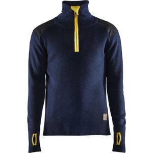 Blaklader Wollen sweater 4630-1071 - Donkerblauw/Geel - 4XL
