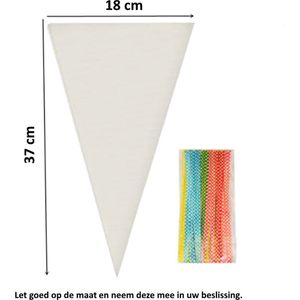 50 Uitdeelzakjes 18 x 37 cm - Cellofaan Plastic Traktatie Kado Zakjes - Snoepzakjes - Koekzakjes - Koekje - Cookie - Puntzak