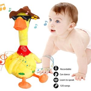 Dansende Eend - OPLAADBAAR - Interactieve Pratende Knuffel- Dancing Duck - div liedjes - praat je na - Met USBlader