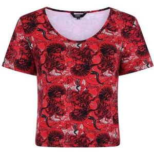 Banned - MAD DAME Crop top - M - Rood