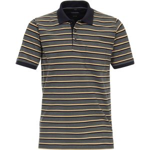 Casa Moda - Poloshirt Strepen Groen - Regular-fit - Heren Poloshirt Maat 3XL