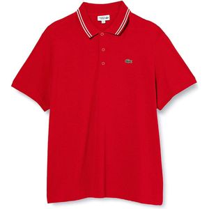 Lacoste Sport polo Regular Fit - super light knit - rood met wit - Maat: 3XL