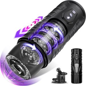 Sensa Automatische Masturbator voor Mannen - Sex Toy Elektrisch - Handsfree Pocket Pussy - 7 Stuwende & Roterende standen - Inclusief verstelbare standaard - Met Visueel Venster