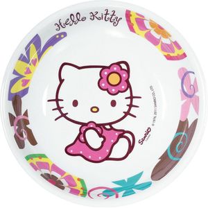 Diep bord in melamine met Hello Kitty  - Feestdecoratievoorwerp - One size