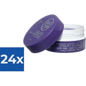 Red One Aqua Hair Gel Wax Quicksilver 150 ml - Voordeelverpakking 24 stuks