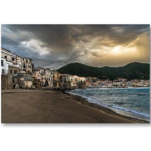 Gouden Uren in Cefalù - Foto op Plexiglas 90x60