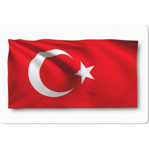 Bureau mat - Vlag van Turkije - 60x40