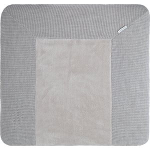 Baby's Only Gebreide baby aankleedkussenhoes - Waskussenhoes - Overtrek verzorgingskussen Hope - Dusty Grey - 75x85 cm