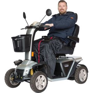 Scootmobiel voetenzak M met warme voering (Witte reflectie)