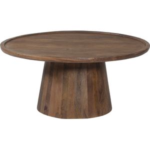 Salontafel 'Jules' 80x36 cm Rond Mango Hout Lichtbruin