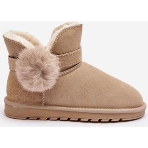 Beige Lage Cozy Boots