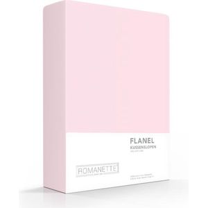2x Hoogwaardige Flanel Kussenslopen Roze | 60x70 | Warm En Zacht | Ideaal Tegen De Kou