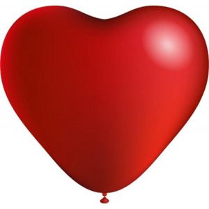 Rode Hartjes Ballonnen - 100 stuks - 25cm - Hartjes - Hartje Ballon - Valentijn