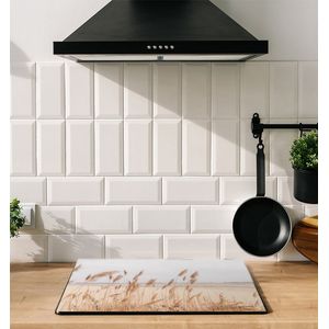 Inductiebeschermer - Pampas aan het strand - 91.6x52.7 cm - Inductiebeschermer - Inductie Afdekplaat Kookplaat - Inductie Mat - Anti-Slip - Keuken Decoratie - Keuken Accessoires