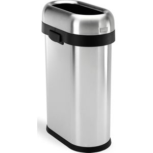 Simple Human Prullenbak Slimline Open Bullet - RVS - 60 l
