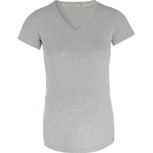 Baby's Only - Zwangerschaps T-shirt Glow dusty grey - Zwangerschapstop gemaakt uit 96% viscose en 4% elastaan - Zwangerschapsshirt voor de lente en zomer - XL