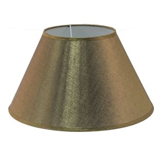 HAES DECO - Lampenkap - Modern Chic - groen / goudkleurig rond - formaat Ø 37x20 cm, voor Fitting E27 - Tafellamp, Hanglamp