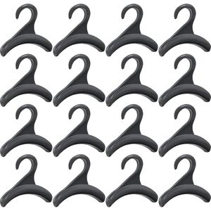 16-delige handtashangerhaken voor tassen, rugzakken, tassenhanger, tashanger voor hangende rugzakken, schooltas, sjaal, riem en stropdas (zwart)