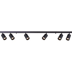 Industriële kantelbare plafondlamp - Flo - mat zwart - GU10 fitting