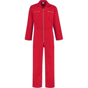 EM Workwear kinderoverall 100% katoen Rood met rits maat 152