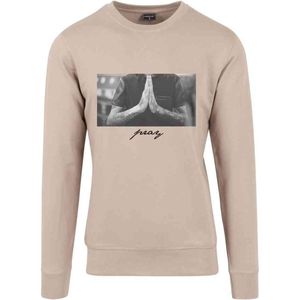 Mister Tee - Pray Crewneck sweater trui - Geel