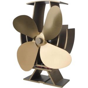 Efficiënte open haardventilator - Warmte-aangedreven ventilator voor houtkachels - Brons - Supersnel