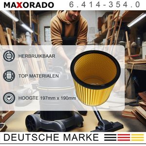 Maxorado 2 stuks cartridgefilters geschikt voor Kärcher K 2001 K 2201 K 2901 K 3000 Plus NT 301 – vervanging filter voor 6.414-354.0 I 1.819-121.0 I vervangingsfilter K 2901- ‎voor Nat- en droog stofzuiger
