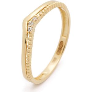 Glow 214.128456 Dames Ring - Minimalistische ring - Sieraad - 14 Karaat Goud - 10 mm breed