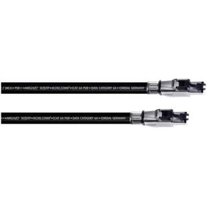 Cordial 15612 RJ45 Netwerkkabel, patchkabel CAT 6A SF/UTP 5.00 m Zwart PUR-mantel 1 stuk(s)