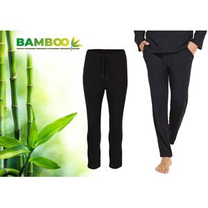 Bamboe Pyjama Broek Heren - Zwart - Maat XXL - Pyama Heren Volwassenen - Loungebroek Heren Pyjama Volwassen