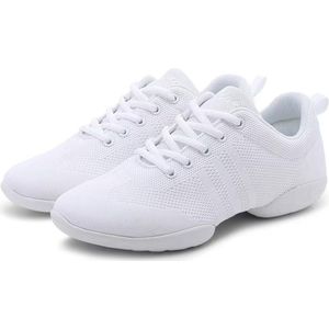 Danssneakers Dames | Wit | 'Salsette' | Salsa schoenen | Zumba schoenen | Dansschoenen | Maat 36