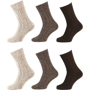 Apollo Noorse Wollen Sokken Assorti Kleuren Maat 43/46