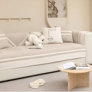 E-shop4u® - Bankhoezen - Sofacover - Bankhoes Stretch - Antislip & Waterdicht - Bankhoes Zitsbank- Universeel - Bank Bekleding - Bank Beschermer - 1 Stuk - 70X70cm - Khaki