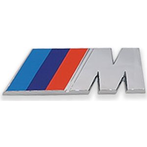 BMW M Logo – Zelfklevend Embleem voor Achterzijde – Origineel Motorsport Design – 85x30 mm – Zilver