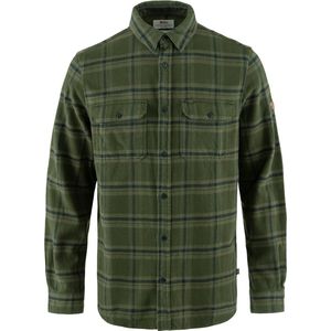 Fjällräven Övik Heavy Flannel Shirt M - Deep forest-laurel green - Outdoor Kleding - Fleeces en Truien - Overhemd lange mouw