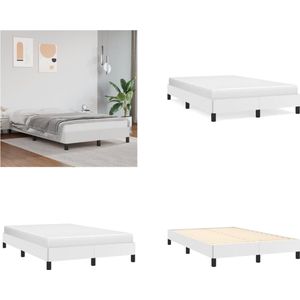 vidaXL Bedframe kunstleer wit 120x200 cm - Bedframe - Bedframes - Bed - Slaapmeubel