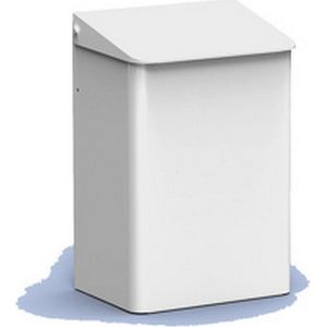Afvalbak gesloten 6 liter aluminium voor Wandmontage van MediQo-line