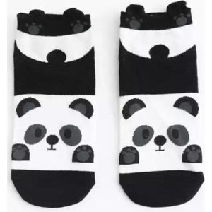 Leuke dieren enkelsokken Panda  Catroon style sokken Unisex Maat 36-41