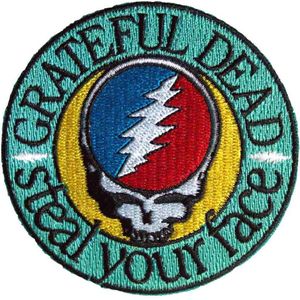 Grateful Dead - Steal Your Face Text Emblem Patch - Multicolours