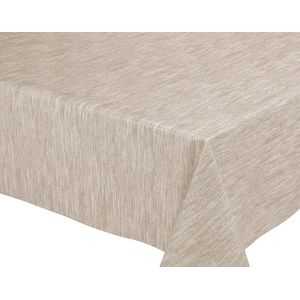 Wasdoek tafelkleed, beige, afwasbaar, tuintafelkleed, rond, ovaal, hoekig, grootte naar keuze (rechthoekig 140x260 cm)