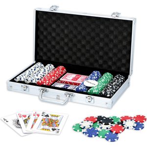Populaire Pokerset in Aluminium Koffer - 300 Pokerfiches voor 4 à 5 spelers