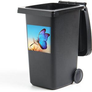 Container sticker Vlinder - Paardebloem - Blauw - 40x40 cm - Kliko sticker