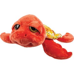 Suki Gifts pluche zeeschildpad Jules knuffeldier - cute eyes - rood - 24 cm - Hoge kwaliteit