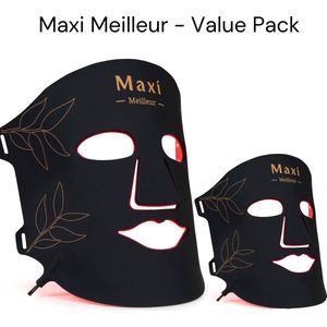Maxi Meilleur® LED gezichtsmasker 2x Value Pack - Anti-aging - Led masker - Red Light Therapy - lichttherapie - LED gezichtsmasker Maxi Meilleur