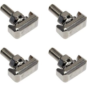 4Pcs Battery Terminals Stainless Steel T-Bolt Kit - Battery Cable Spanner Screw for Replacement Vehicle Auto Parts