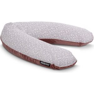 Snoozzz Voedingskussenhoes - Hoes voor voedingskussen zwangerschapskussen - zachte velvet met katoen - 185 cm - Mauve